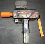 Автомат пістолет Орбіган ST 611 A-1 S2 на акумуляторі 7.4V, стріляє м'якими й орбізами водяними кулями, окуляри, фото 2