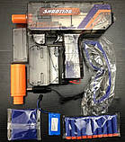 Автомат пістолет Орбіган ST 611 A-1 S2 на акумуляторі 7.4V, стріляє м'якими й орбізами водяними кулями, окуляри, фото 5