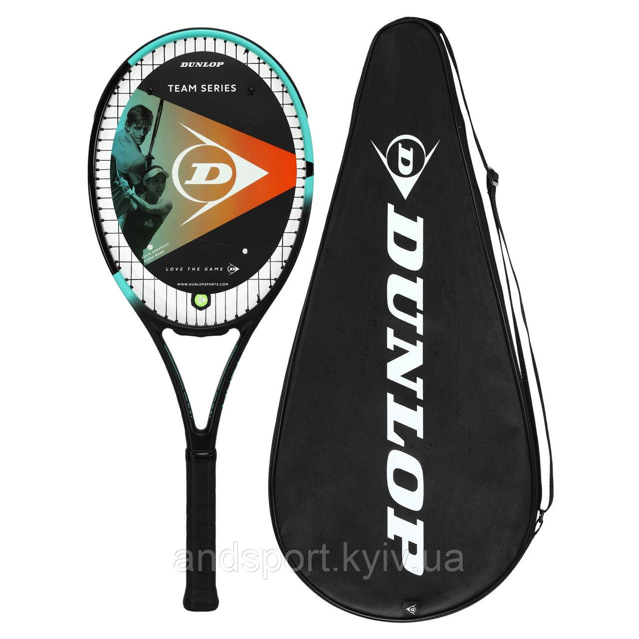 Ракетка для великого тенісу 27' DUNLOP TEAM 260 DL10312818 G2 HL чорний-блакитний Код DL10312818