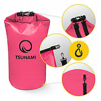 Гермомішок TSUNAMI Dry Pack 30 л водозахисний Pink (P-5907739314093), фото 5