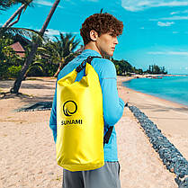 Гермомішок TSUNAMI Dry Pack 30 л водозахисний Yellow (P-5907739314086), фото 5