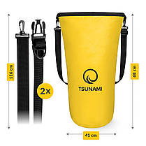 Гермомішок TSUNAMI Dry Pack 30 л водозахисний Yellow (P-5907739314086), фото 6