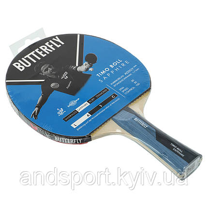 Ракетка для настільного тенісу BUTTERFLY TIMO BOLL SAPPHIRE 85023 кольору в асортименті Код 85023, фото 1