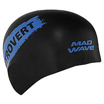 Шапочка для плавання силіконова для дорослих MadWave INTROVERT reversible M055336 чорний-білий Код M055336, фото 4