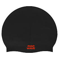 Шапочка для плавання силіконова для дорослих MadWave TIGER M055332 чорний Код M055332, фото 3