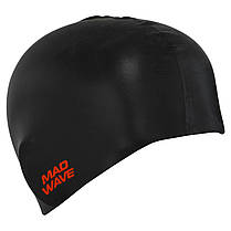Шапочка для плавання силіконова для дорослих MadWave TIGER M055332 чорний Код M055332, фото 4