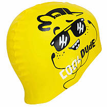 Шапочка для плавання силіконова юніорська MadWave Junior DUDE M057208 жовтий Код M057208, фото 5