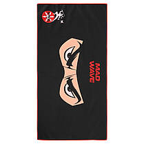 Рушник спортивний MadWave NINJA M076104101W чорний Код M076104101W, фото 3