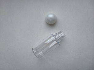 30 мл ПЕТ з кільцем прозора пляшка флакон з кришкою перламутрова кулька, ковпачком, гвинтовою закруткою, флакони, фото 2