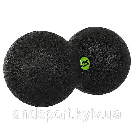 М'яч кінезіологічний подвійний Duoball MadWave M139116101W чорний Код M139116101W, фото 1