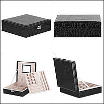 Скринька для прикрас (футляр для біжутерії) Springos 26 x 26 x 8.5 см HA1075, фото 3