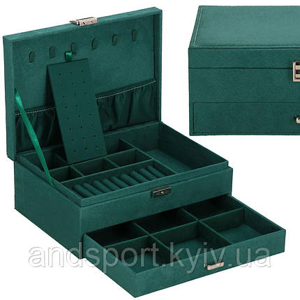 Скринька для прикрас (футляр для біжутерії) Springos 27 x 19 x 10.5 см HA1049, фото 1