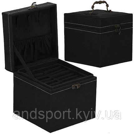 Скринька для прикрас (футляр для біжутерії) Springos 12 x 12 x 12 см HA1044, фото 1