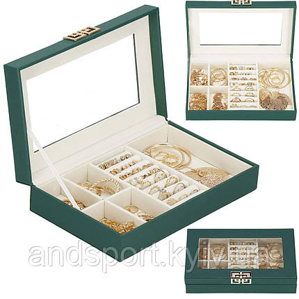 Скринька для прикрас (футляр для біжутерії) Springos 23.5 x 14 x 5.5 см HA1042, фото 1
