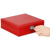 Скринька для прикрас (футляр для біжутерії) Springos 26 x 26 x 8.5 см HA1027, фото 6