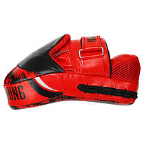Лапа Вигнута для боксу та єдиноборств FISTRAGE FURIOUS VL-4465 2шт червоний-чорний Код VL-4465, фото 5