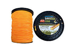 Лісочка для тримера бензокоси у Бухті (бобіні) 2.4мм 372м Квадрат двокомпонентний