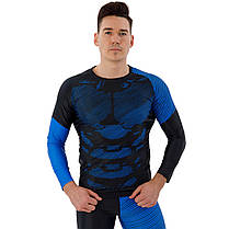 Рашгард лонгслів чоловічий Domino TC210-3 S-2XL чорний-синій Код TC210-3, фото 2