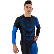 Рашгард лонгслів чоловічий Domino TC210-3 S-2XL чорний-синій Код TC210-3, фото 3