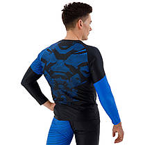 Рашгард лонгслів чоловічий Domino TC210-3 S-2XL чорний-синій Код TC210-3, фото 4