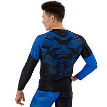 Рашгард лонгслів чоловічий Domino TC210-3 S-2XL чорний-синій Код TC210-3, фото 5