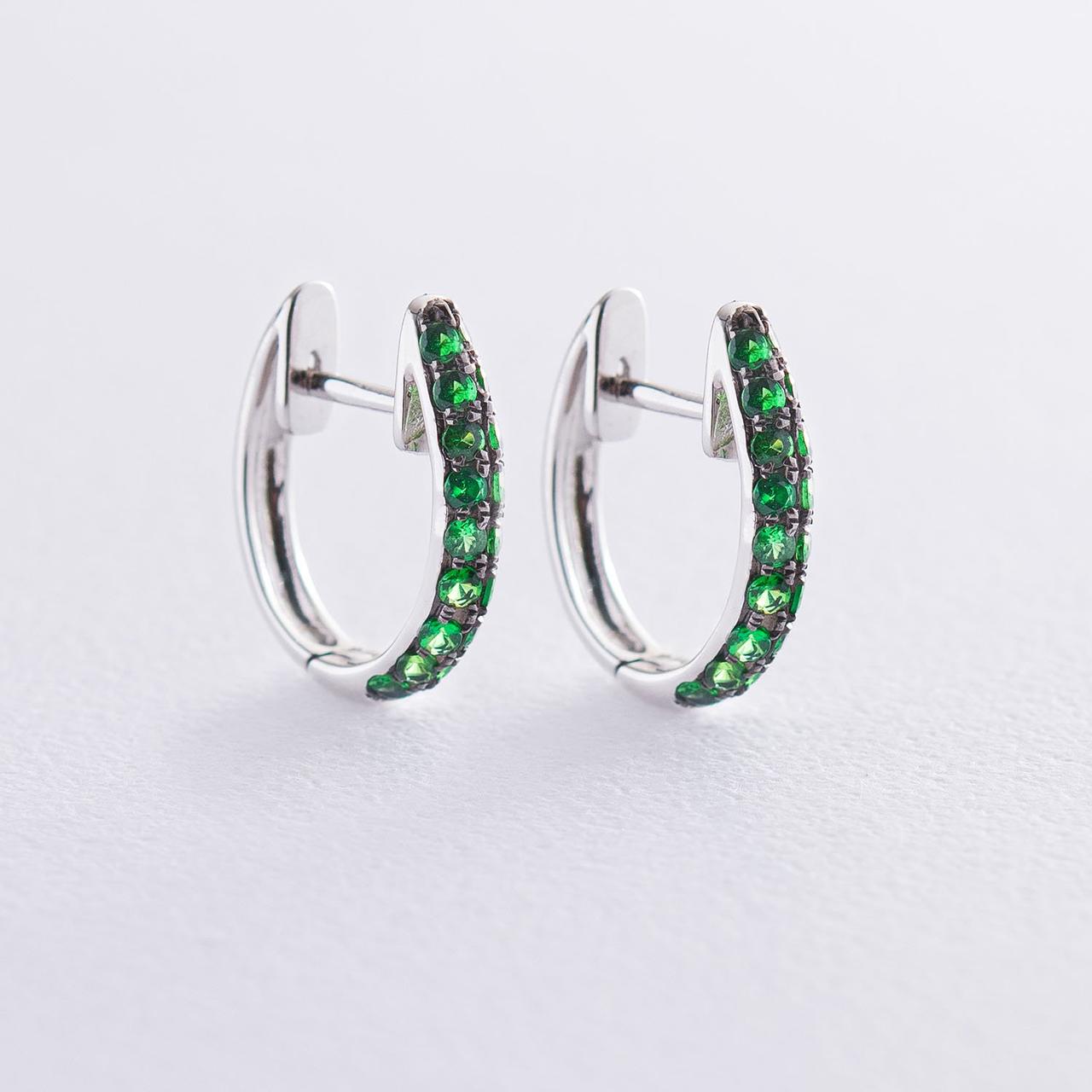 Золоті сережки (демантоїд) зіб0254sth, фото 1