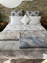 Плед Євро "Листя папороті" Льон. Різні кольори