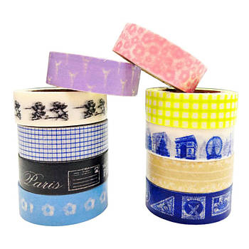 Декоративний скотч EnoGreeting HUA 15 мм*10 м з візерунком, асорті РОЗН-1438-*/HUA605614