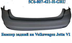 Бампер задний на Jetta MK VI 2015-2018  (на Фольцваген Джету МК6)  5C6807421HGRU