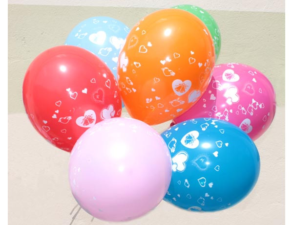 Кулі латексні 12" (30 см) пастель асорті Малюнок шовкотрафарет Дзвіночки