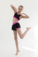 Комплект для pole dance топ з шортами для дівчинки з біфлексу куліра та масла Жасмин р. 26-44