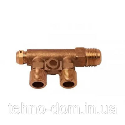 Колектор компресора з клапаном холостого ходу 1/4*3/8*3/8*19 mm