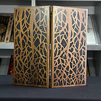 Нарди дерев'яні подарункові 48×24см з епоксидної смоли чорного кольору, фото 2