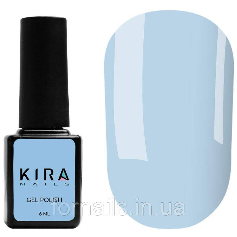 Гель-лак Kira Nails №130 (ніжно-блакитний, емаль), 6 мл, фото 1