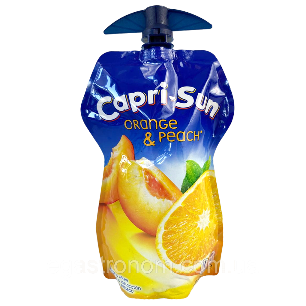 Сік Капрізон апельсин персик Capri-Sun orange peach 330g*15шт/ящ (Код: 00-00003622), фото 1