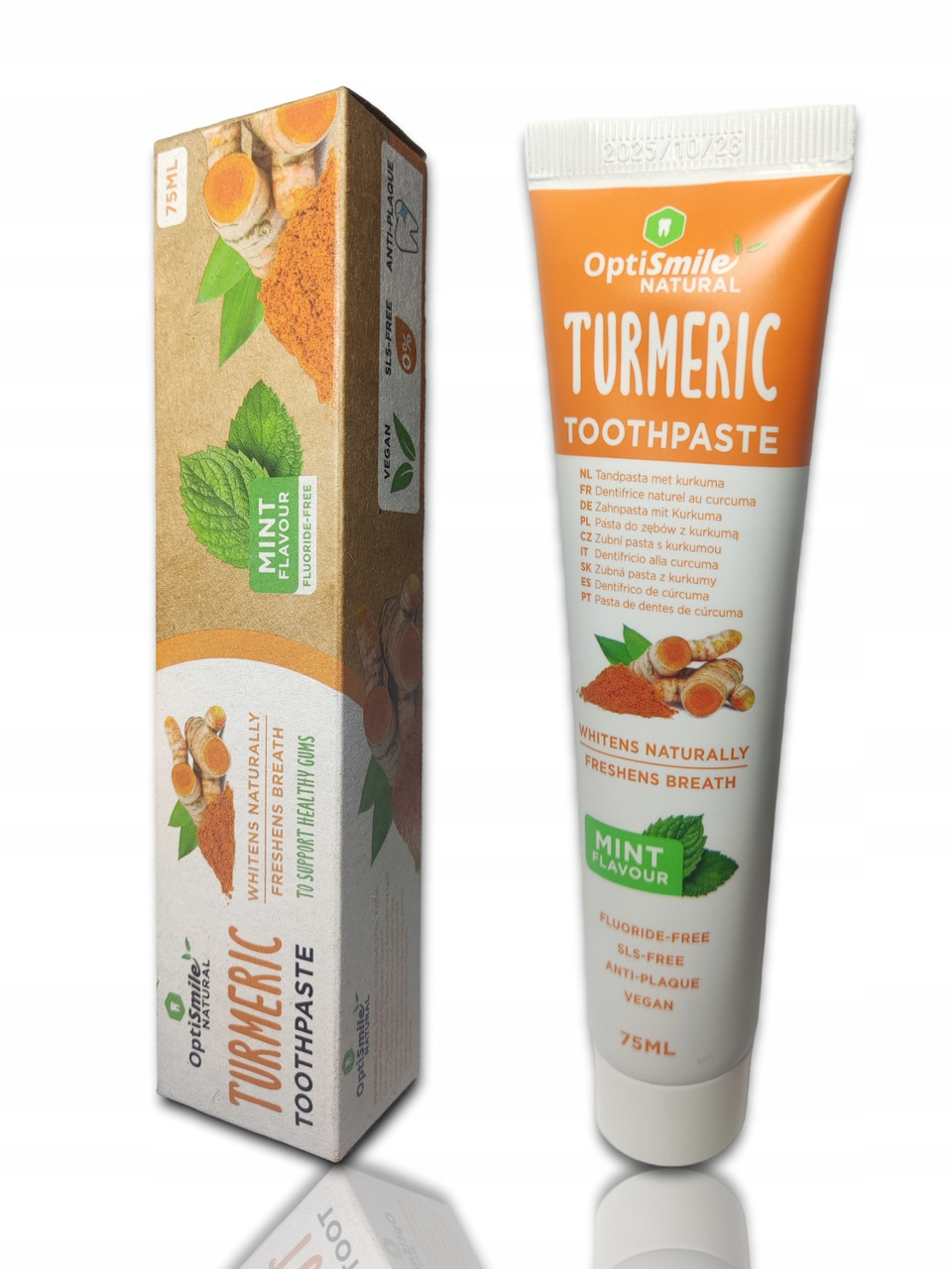 Зубна паста з куркумою та м'ятою OptiSmile 75 ml