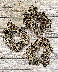 Резинка для волосс атлас Ø7 см 6 шт./пач. ЛЕОПАРДОВАЯ