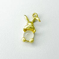 Ювелірна біжутерія сплав Finding Кулон гіпоалергенний підвіска зайчик Золотистий 18 мм K18018