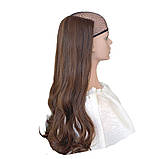 Волосся на заколках світло-коричневі 2/30 хвилясте термо на кліпсах шпильках тресси, фото 2