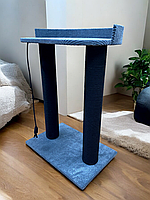 Кігтеточка з лежанкою для кішок сіра 86*40*60 см