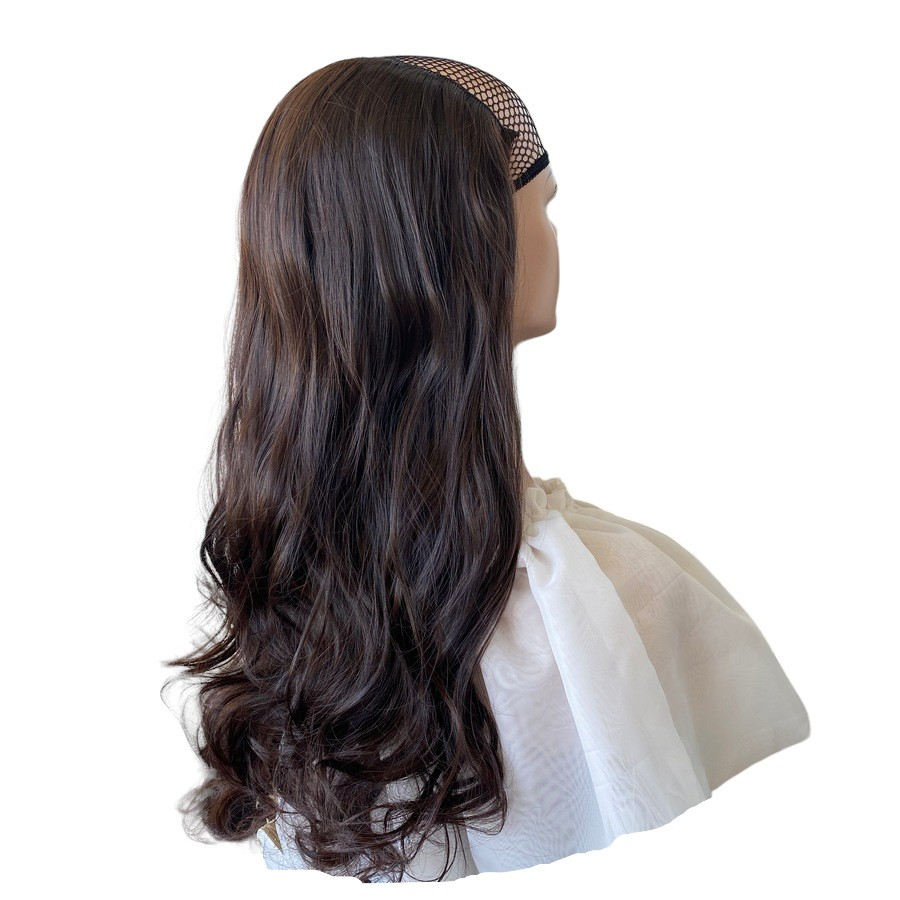 Волосся на заколках полуперука каштанова шоколадна №2/33 хвиляста термо на кліпсах шпильках тресси, фото 1