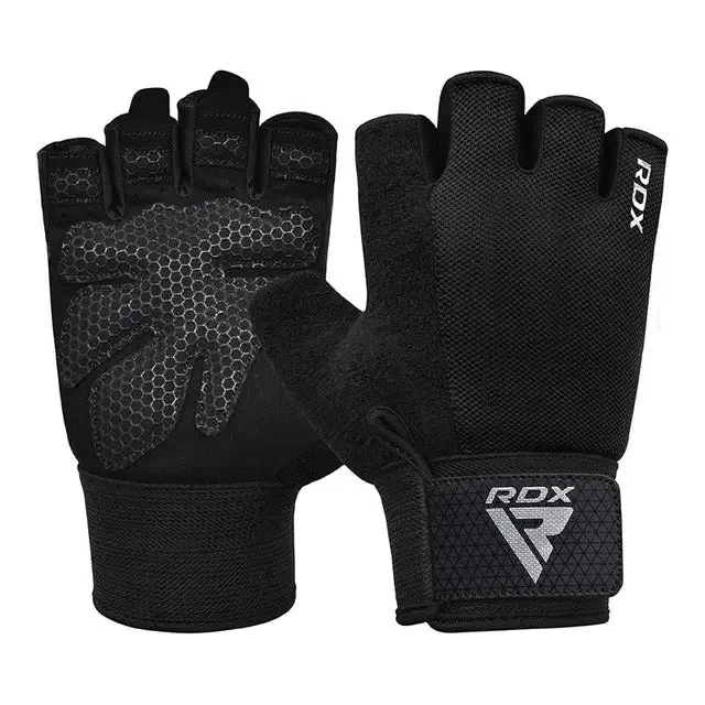 Рукавички для фітнесу RDX W1 Half Black Plus M, фото 1