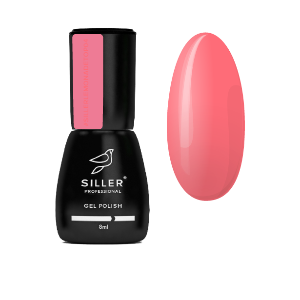 Топ без липкого шару Siller Lemonade Top №4 (кораловий), 8 мл, фото 1
