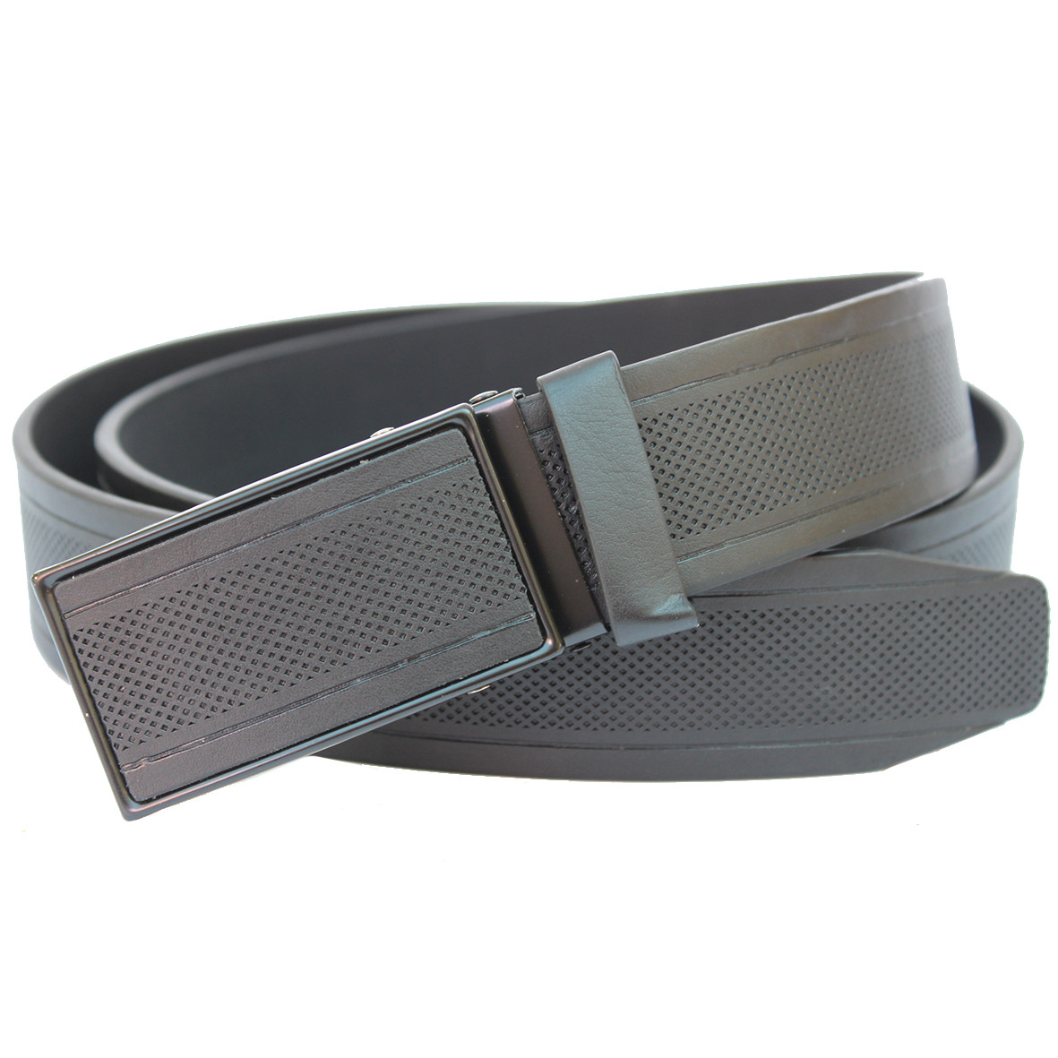 Брючний ремінь чоловічий із затискною пряжкою зі шкірозамінника, Coliberi. Арт.: RMBZZ0007-35