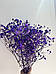 Гіпсофіла фіолетова стабілізована 1 гілочка для створення букетів, декору приміщень або предметної зйомки, фото 5