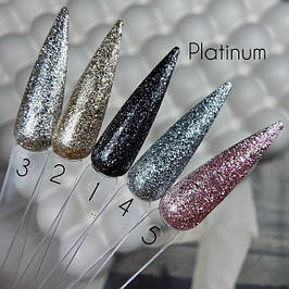 Гель фарба для дизайну нігтів із поталлю Saga Platinum Gel 5 мл