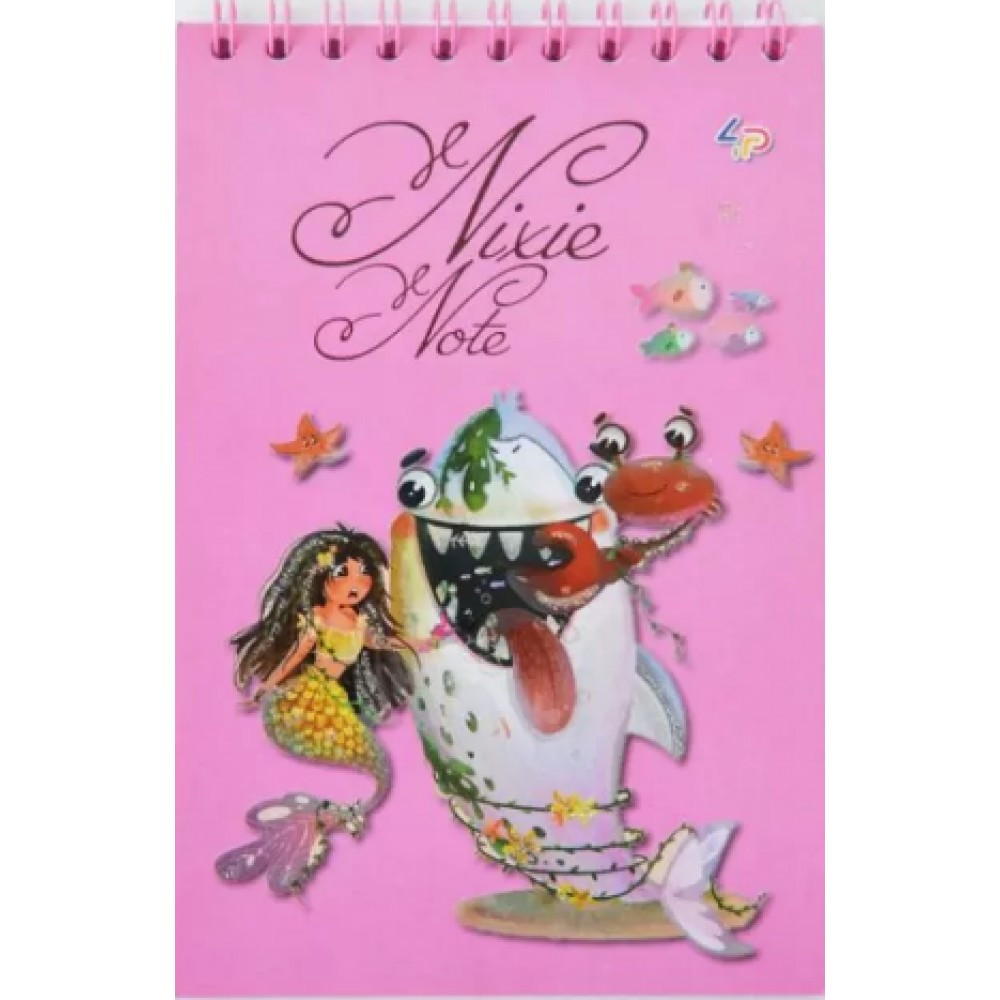 Блокнот A6 40 аркушів клітинка "Nixie" shark 904006/Profiplan