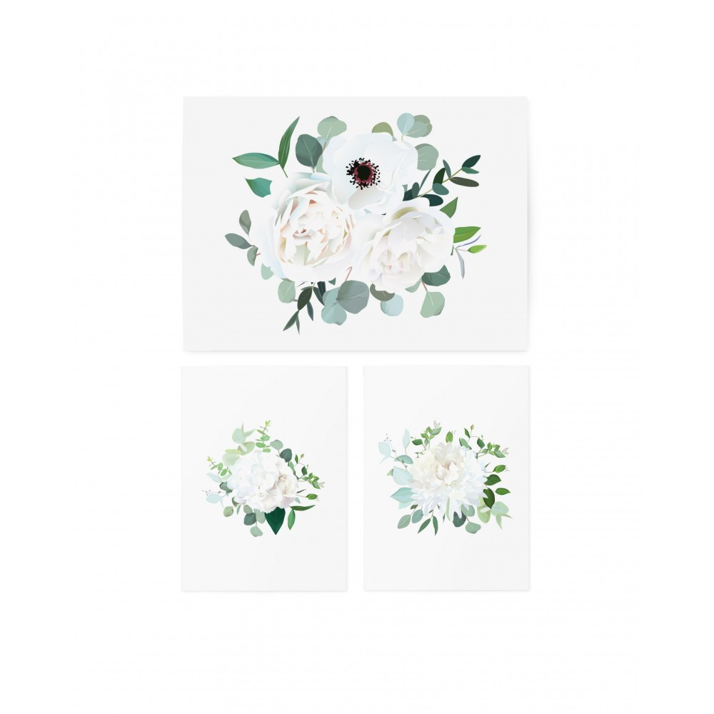 Тимчасові тату "White Bloom Set"/TATTon.me