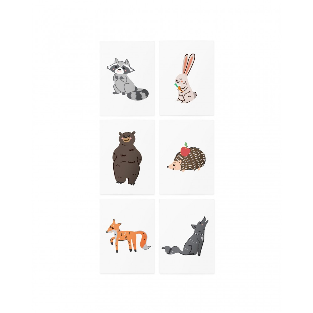 Тимчасові тату з доповненою реальністю "Forest Animals AR Set"/TATTon.me