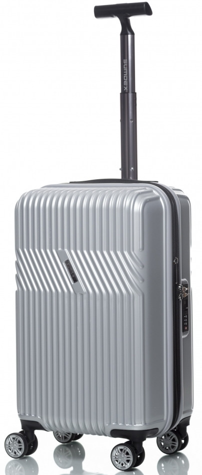 Маленька валіза на колесах їх полікарбонату 42L Sumdex срібляста, фото 1